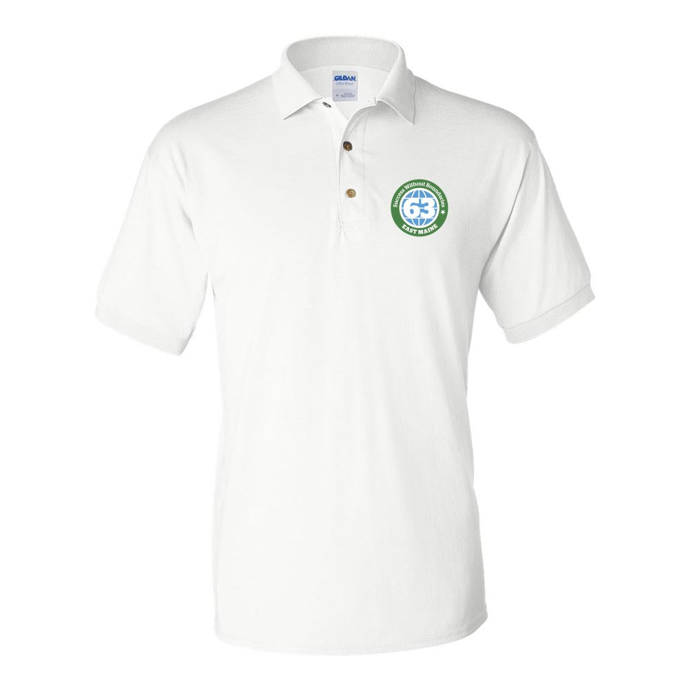 LOGO DRYBLEND POLO ~  EAST MAINE SCHOOL DISTRICT ~ adult ~ classic unisex fit