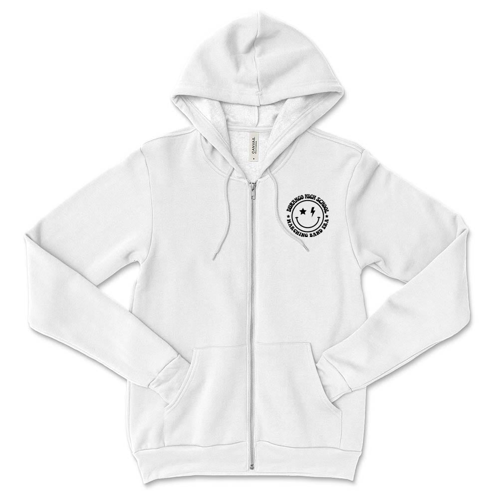 White discount band hoodie