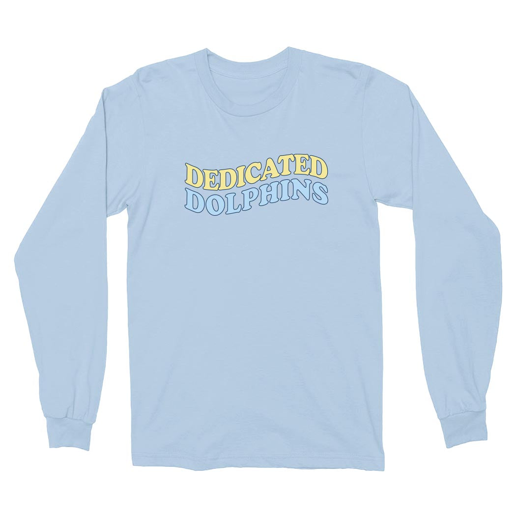 Dedicated Dolphins Wave ~ Cotton Long Sleeve T-Shirt ~ Dedicated Dolphins