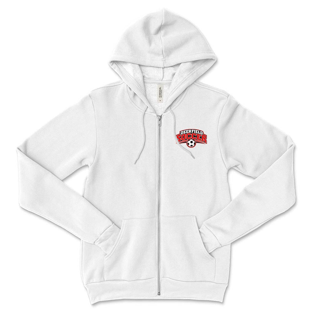 Deerfield Soccer Arc ~ Sponge Fleece Zip Hoodie ~ Deerfield Dragons AYSO Soccer