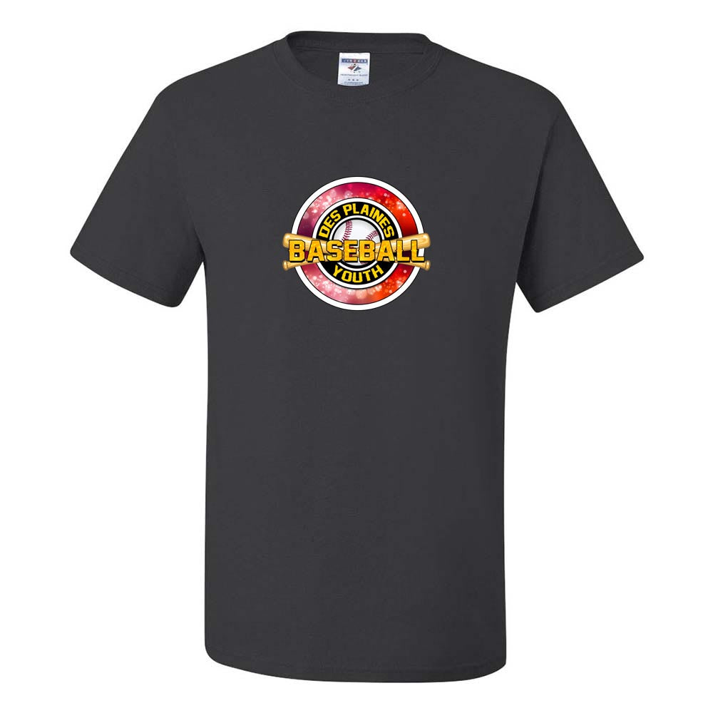 DES PLAINES BASEBALL RED DRIPOWER TEE ~ DES PLAINES BASEBALL ~ youth & adult ~ classic unisex fit