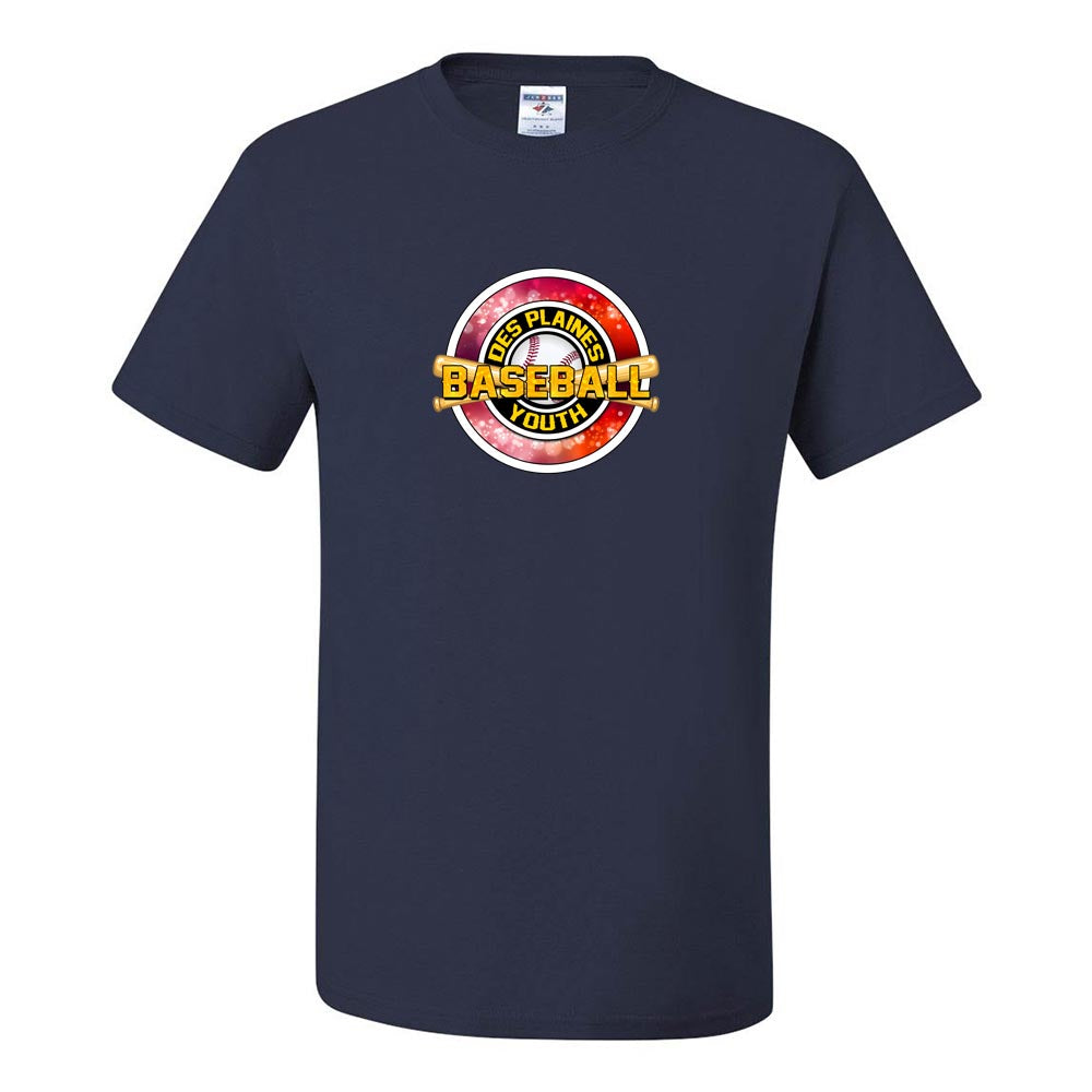 DES PLAINES BASEBALL RED DRIPOWER TEE ~ DES PLAINES BASEBALL ~ youth & adult ~ classic unisex fit