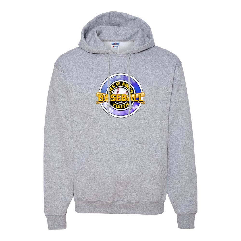 DES PLAINES BASEBALL BLUE HOODIE ~ DES PLAINES BASEBALL ~ jerzees nublend hoodie ~ youth & adult classic fit