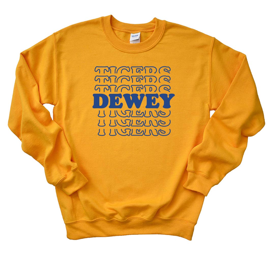 Tigers Repeater ~ Crewneck Sweatshirt ~ Dewey Elementary School