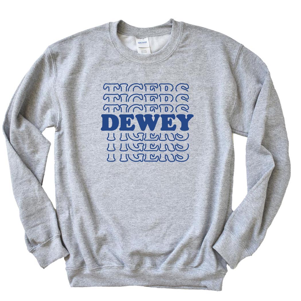Tigers Repeater ~ Crewneck Sweatshirt ~ Dewey Elementary School
