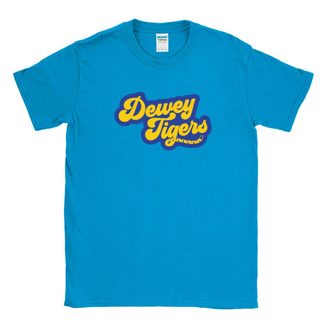 Tigers / Tigres Tail ~ Cotton T-Shirt ~ Dewey Elementary School