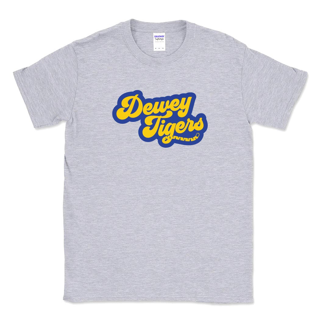 Tigers / Tigres Tail ~ Cotton T-Shirt ~ Dewey Elementary School