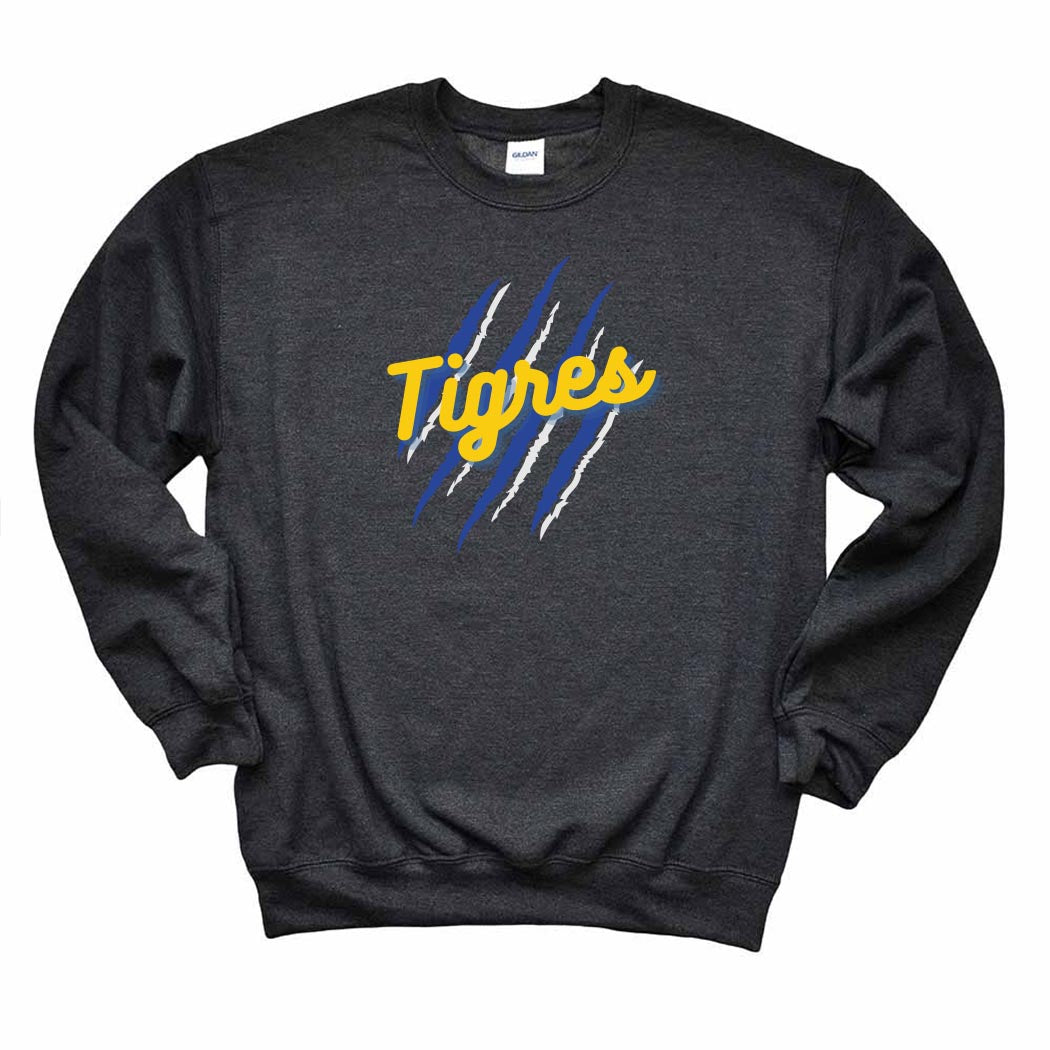 Tigres Tear ~ Crewneck Sweatshirt ~ Dewey Elementary School