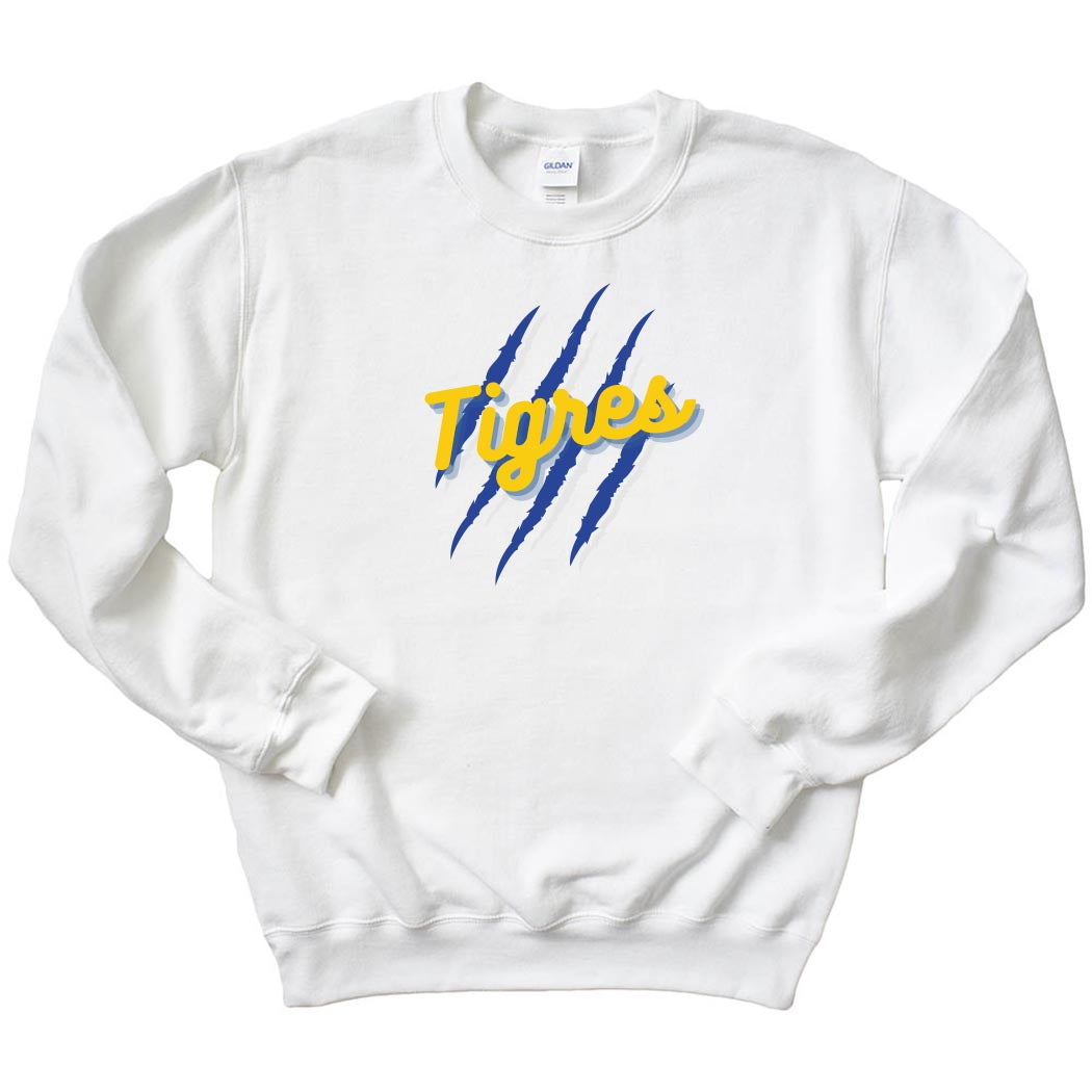 Tigres Tear ~ Crewneck Sweatshirt ~ Dewey Elementary School