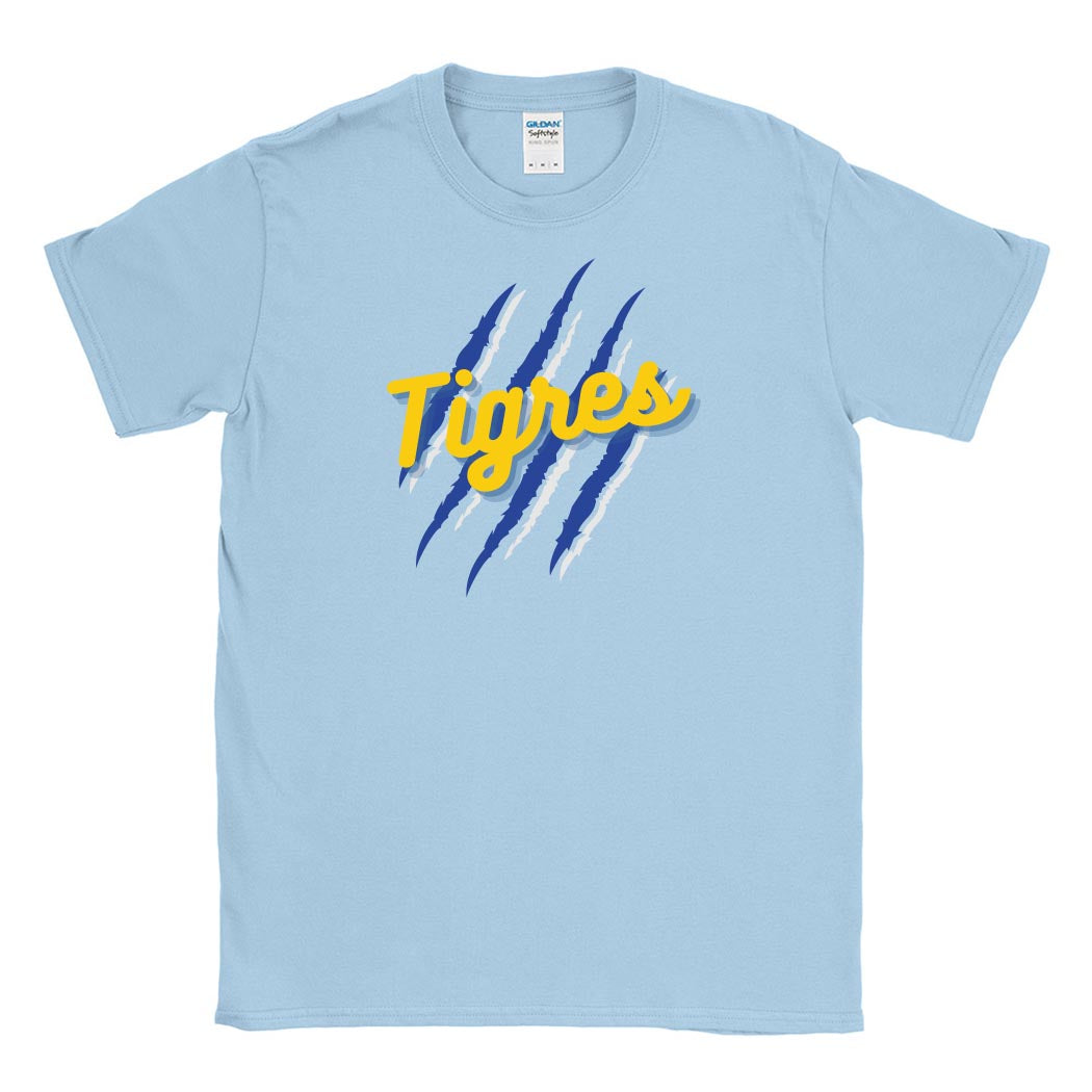 Tigres Tear ~ Cotton T-Shirt ~ Dewey Elementary School