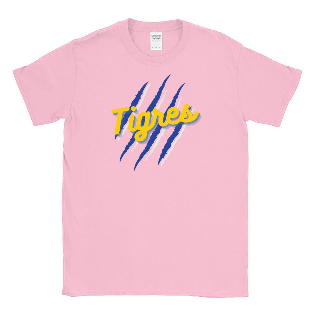 Tigres Tear ~ Cotton T-Shirt ~ Dewey Elementary School