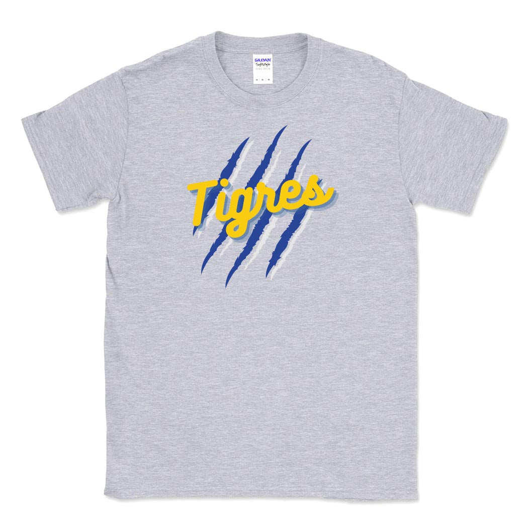 Tigres Tear ~ Cotton T-Shirt ~ Dewey Elementary School