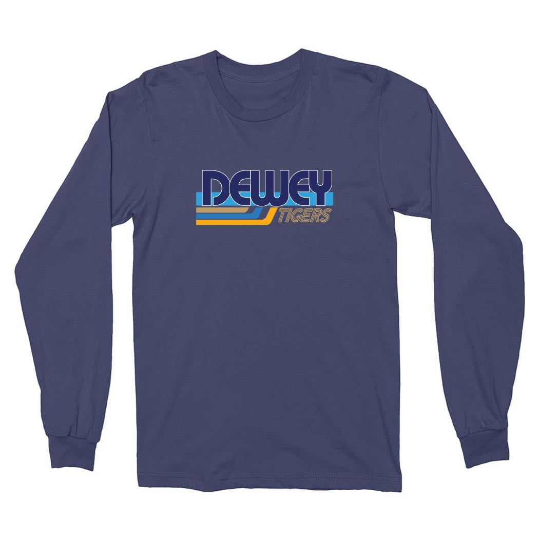 Vintage Stripes ~ Cotton Long Sleeve T-Shirt ~ Dewey Elementary School