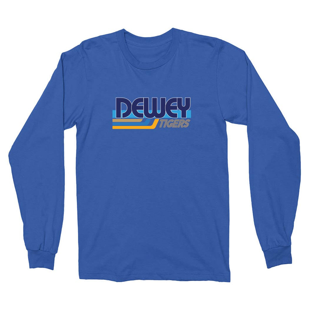 Vintage Stripes ~ Cotton Long Sleeve T-Shirt ~ Dewey Elementary School