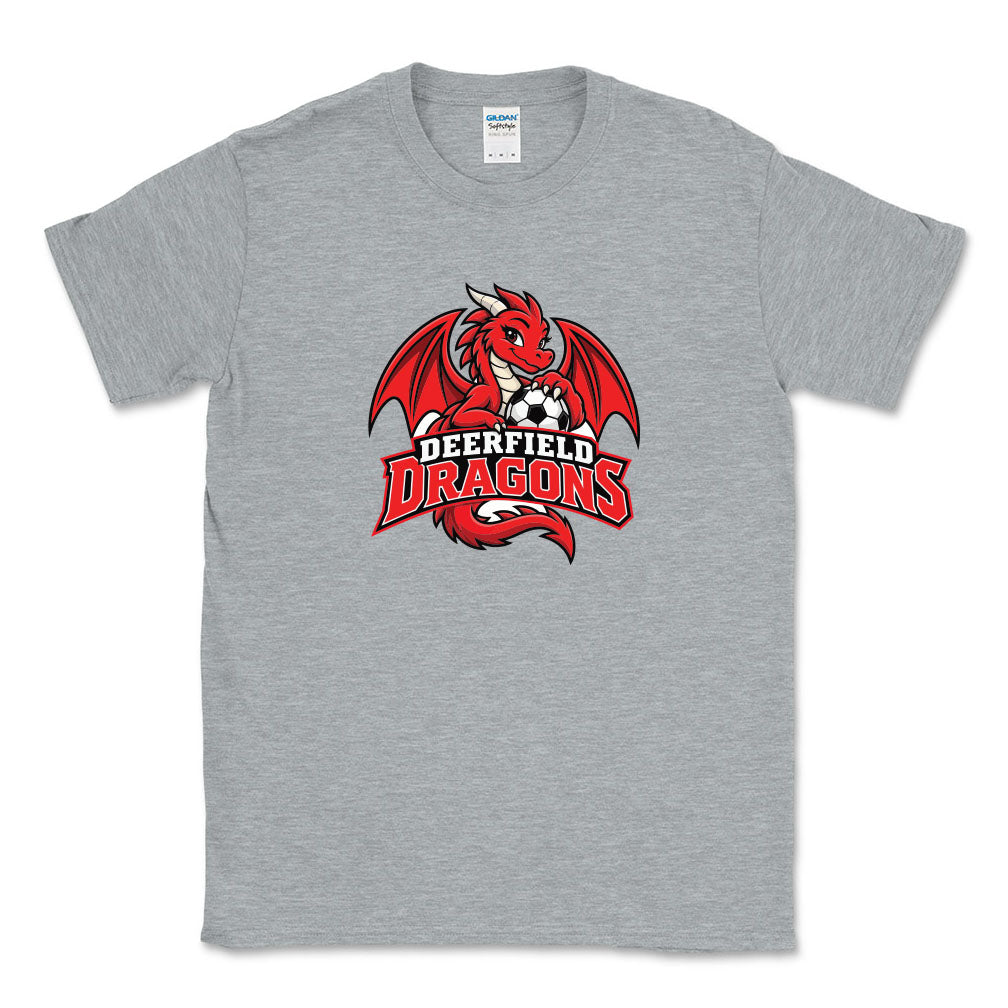 Dragon Mascot ~ Cotton T-Shirt ~ Deerfield Dragons AYSO Soccer
