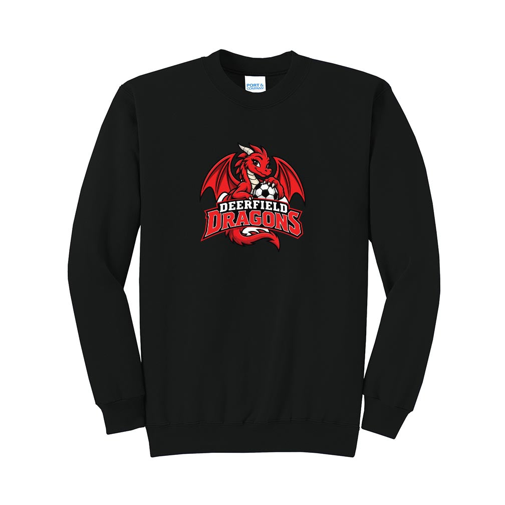 Dragon Mascot ~ Crewneck Sweatshirt ~ Deerfield Dragons AYSO Soccer