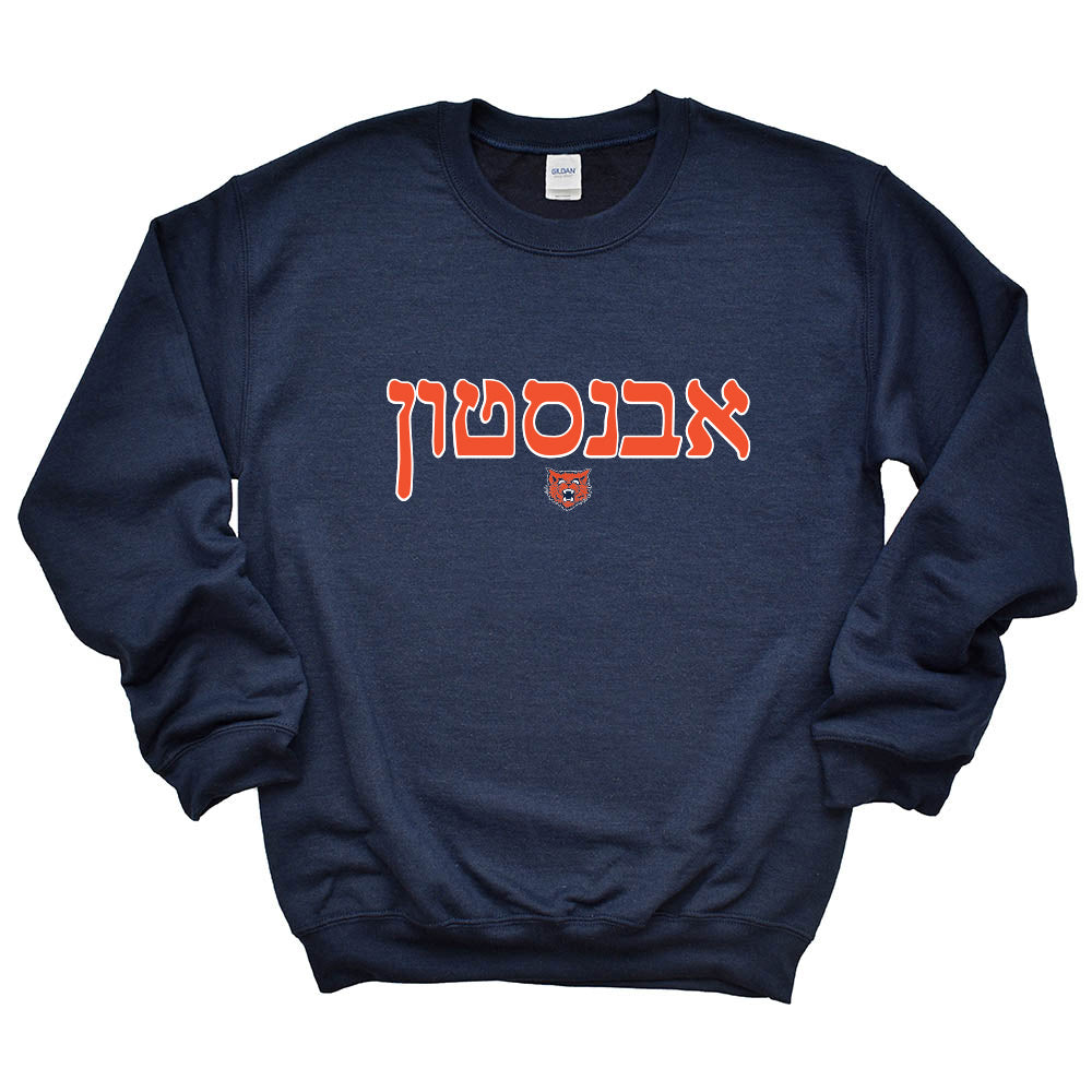 EVANSTON HEBREW LETTERING CREWNECK SWEATSHIRT ~ youth & adult ~ classic unisex fit