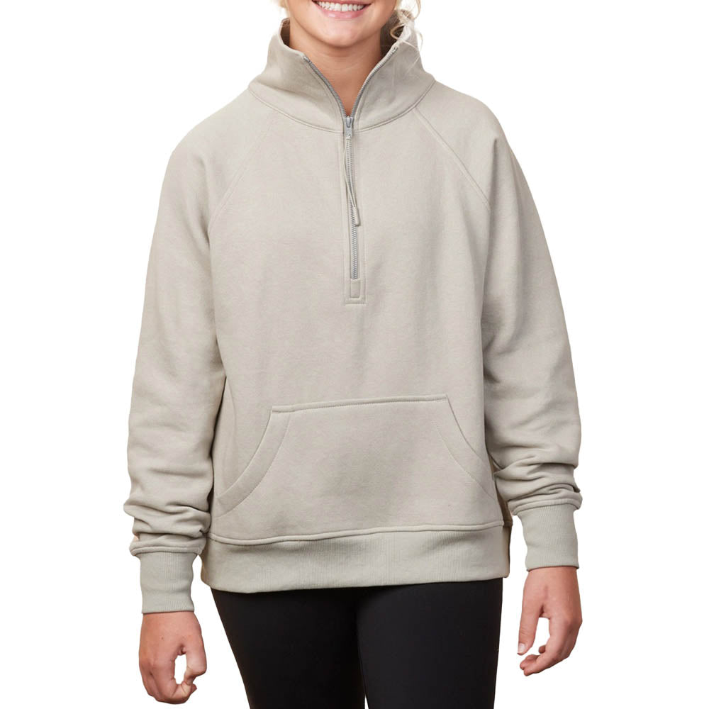Custom ~ Ladies Boxy Half Zip Fleece ~ JV Championship 2026-dusty olive