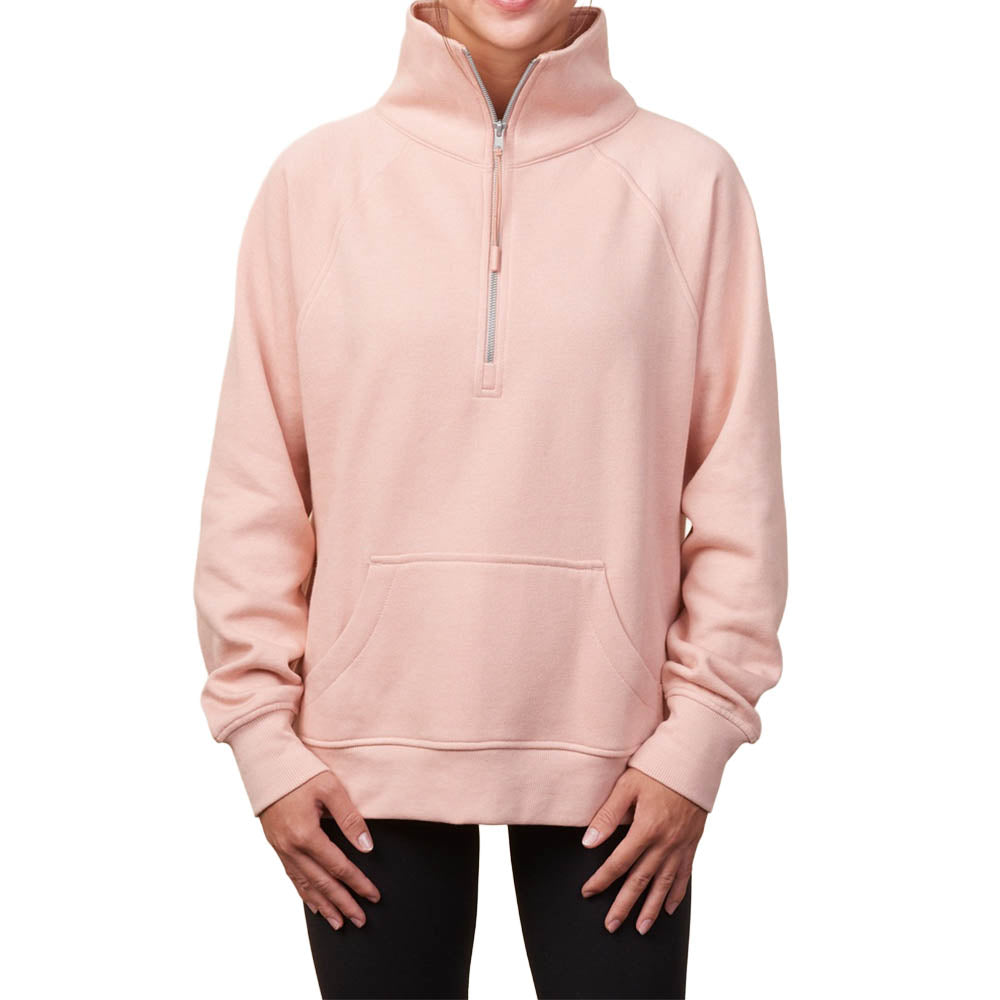 Custom ~ Ladies Boxy Half Zip Fleece ~ JV Championship 2026-silver pink
