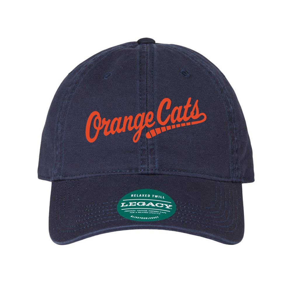 Orange Cats Dad Hats ~ Evanston Baseball