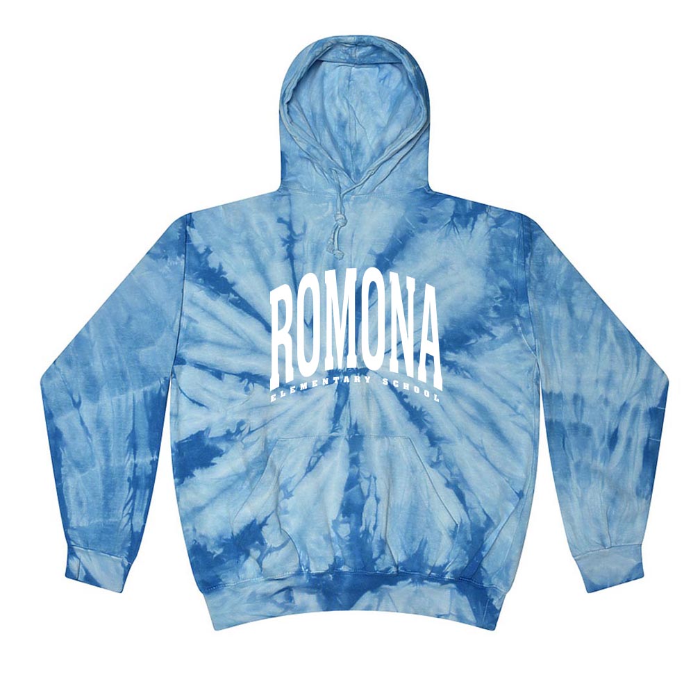 Extended Arc ~ Tie Dye Hoodie ~ Romona Elementary School