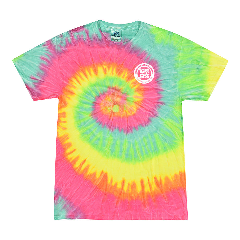 Logo ~ Tie Dye Cotton Tee ~ Family Resource Center