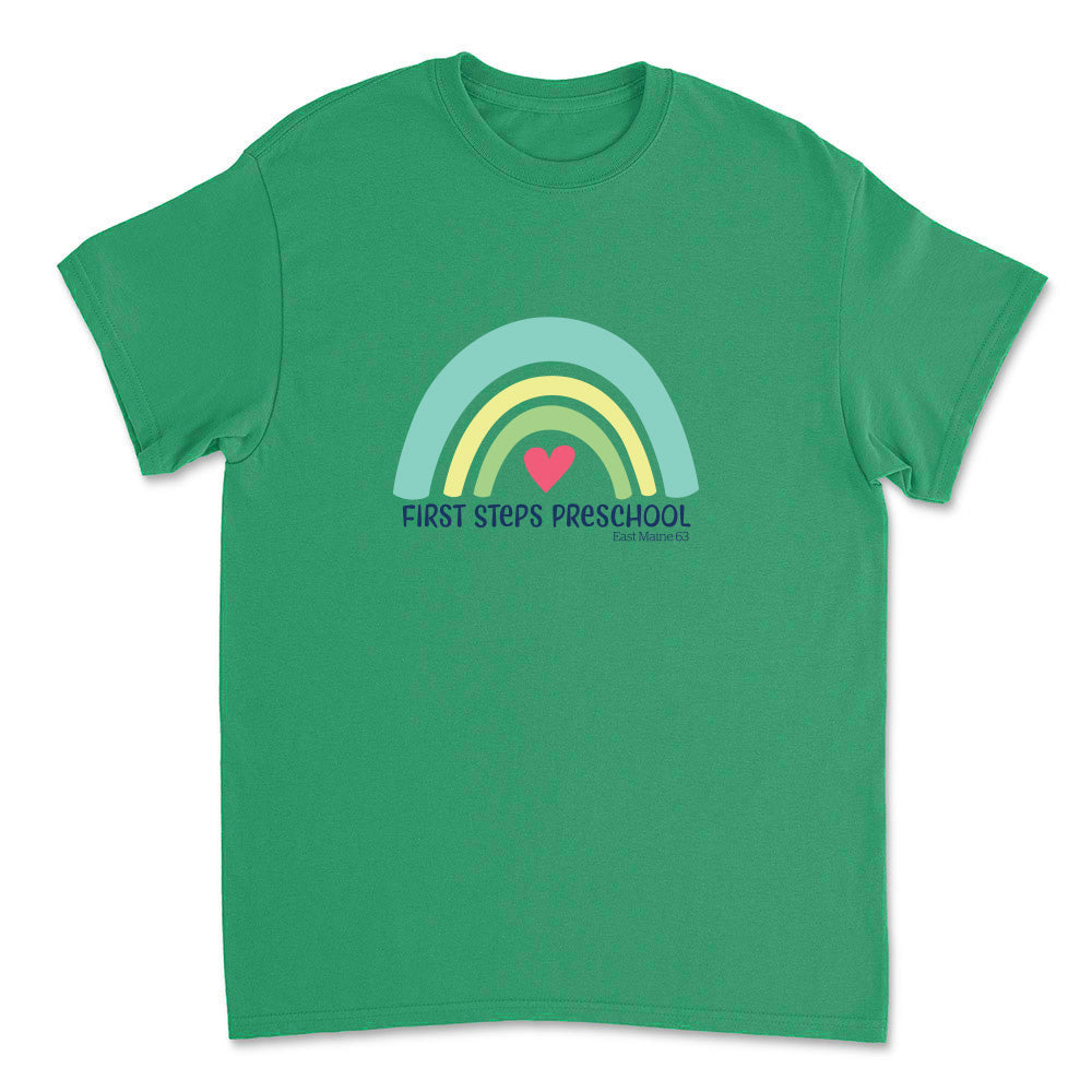 Rainbow ~ Cotton T-Shirt ~ First Steps Preschool