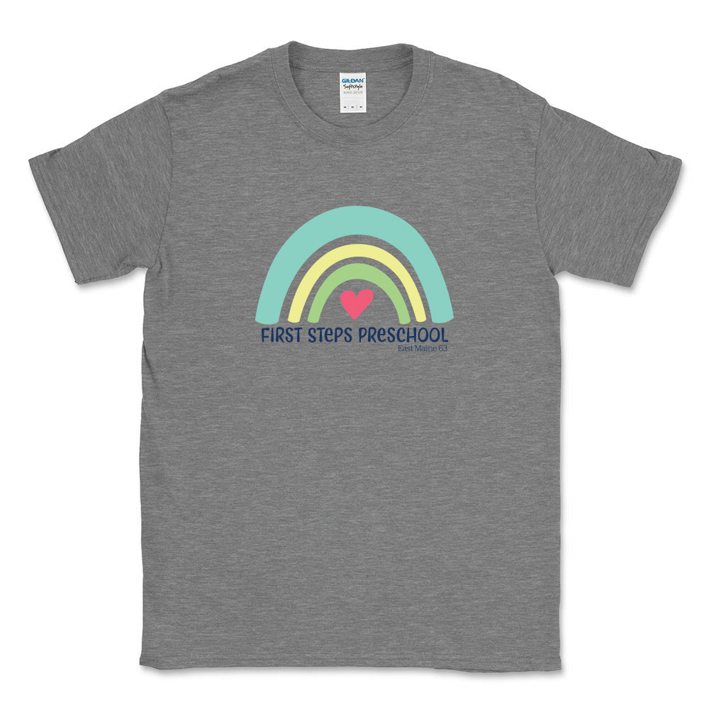 Rainbow ~ Cotton T-Shirt ~ First Steps Preschool