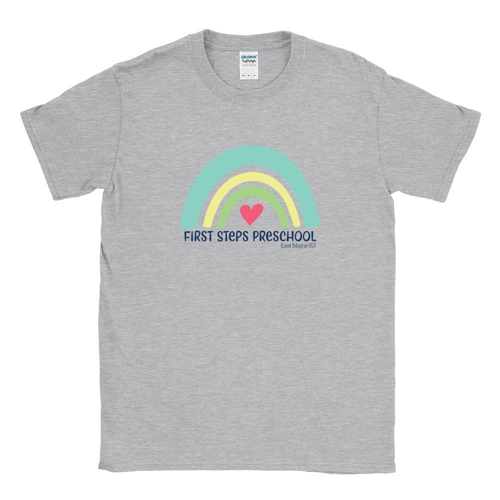 Rainbow ~ Cotton T-Shirt ~ First Steps Preschool