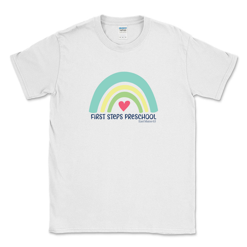 Rainbow ~ Cotton T-Shirt ~ First Steps Preschool