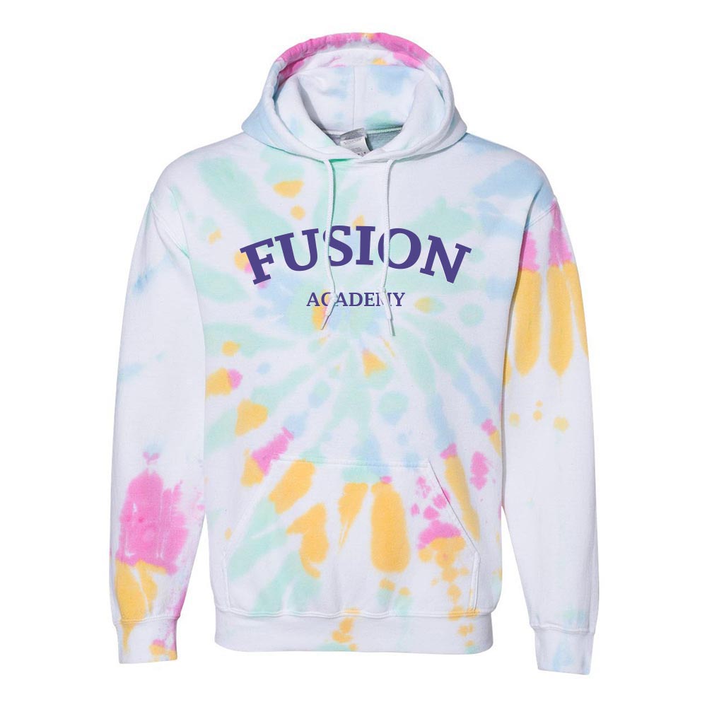 ARC TIE DYE HOODIE ~ FUSION ACADEMY ~ youth & adult ~ classic unisex fit