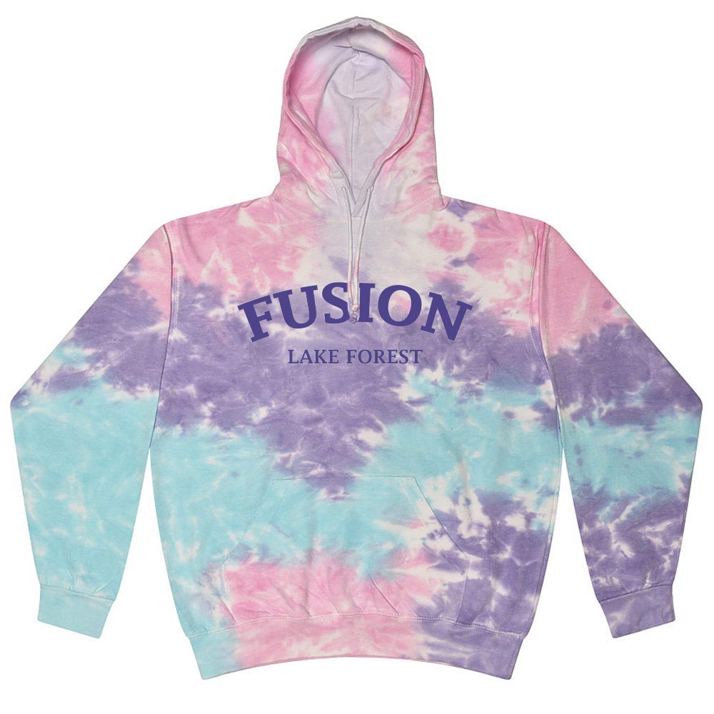 ARC TIE DYE HOODIE ~ FUSION ACADEMY LAKE FOREST ~ youth & adult ~ classic unisex fit