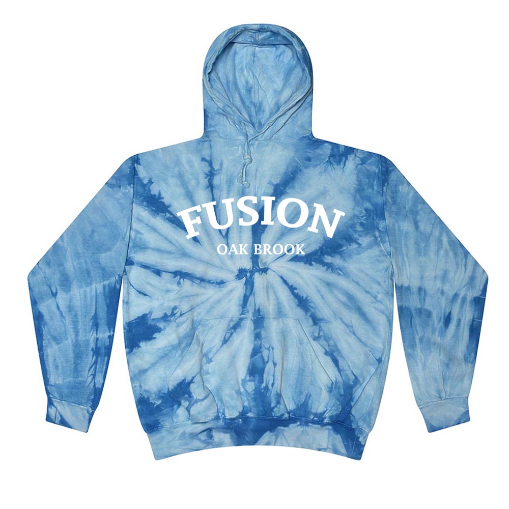 ARC TIE DYE HOODIE ~ FUSION ACADEMY OAK BROOK ~ youth & adult ~ classic unisex fit