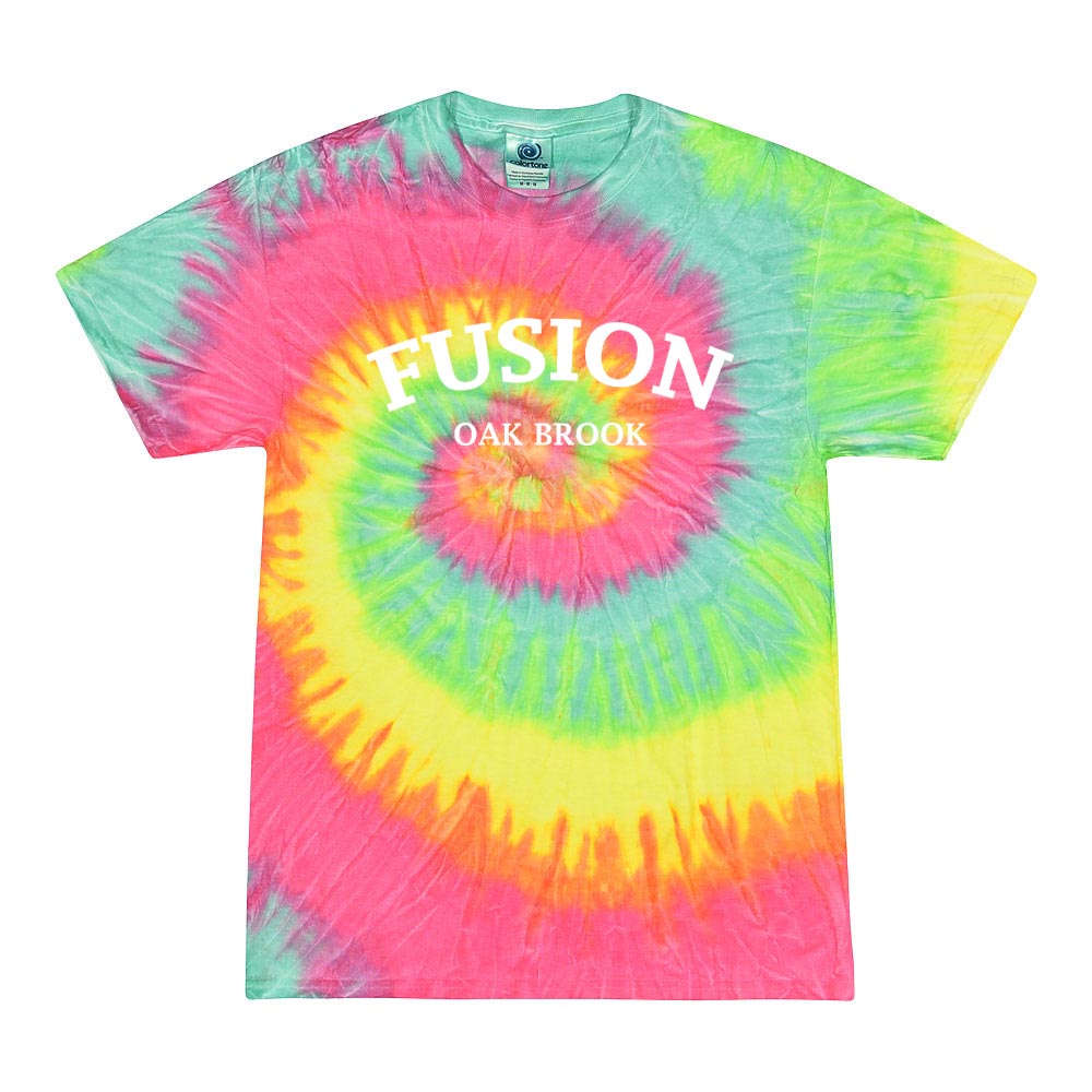 ARC TIE DYE TEE ~ FUSION ACADEMY OAK BROOK ~ youth & adult ~ classic fit