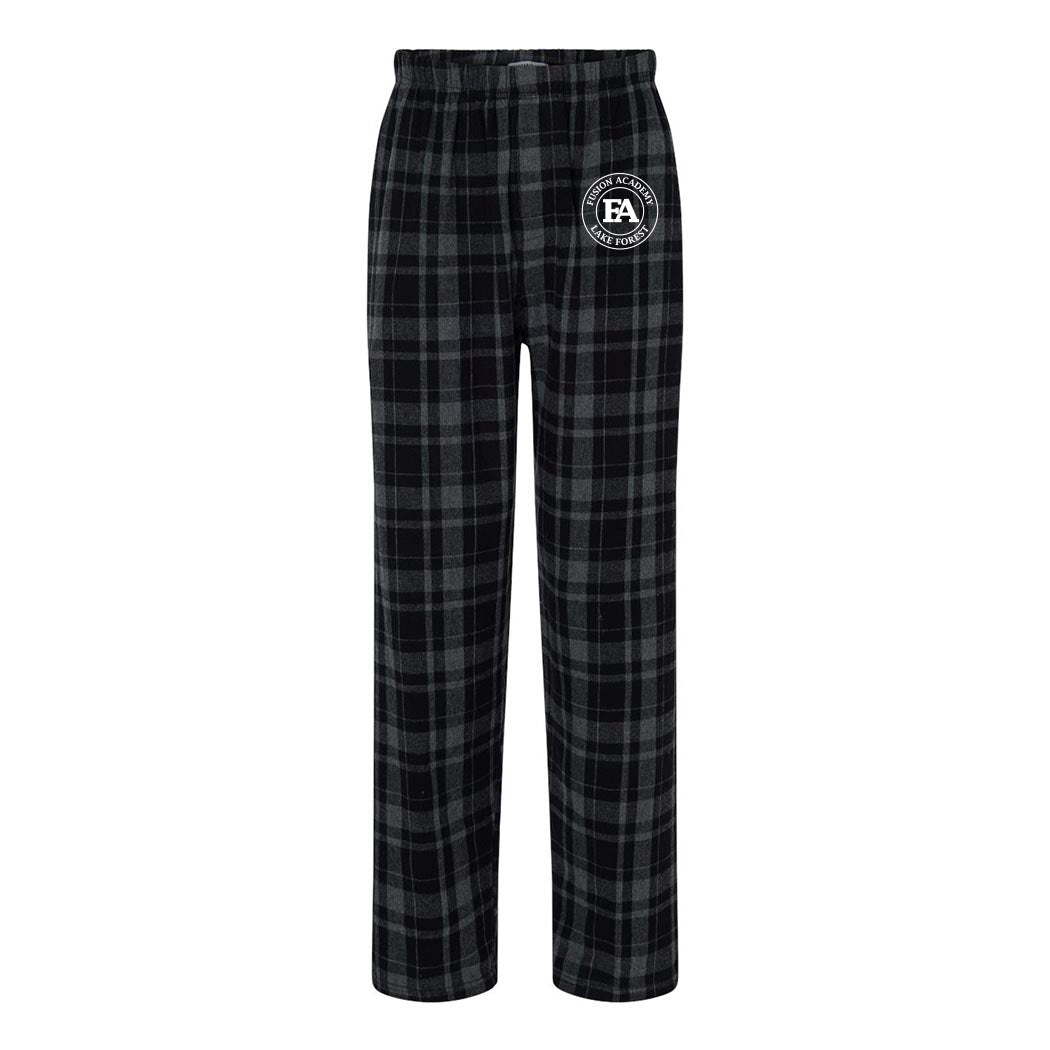 Medallion ~ Flannel Pants ~ Fusion Academy Lake Forest-black jordan plaid