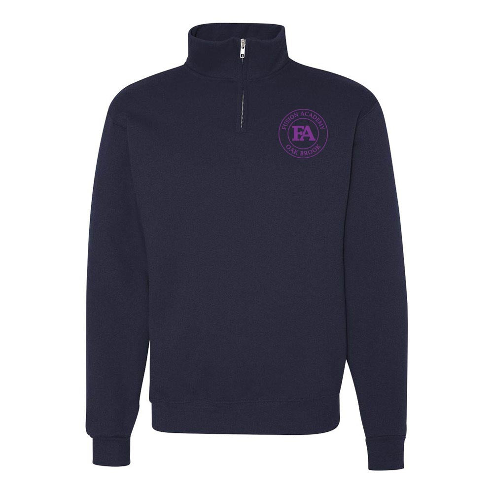 MEDALLION QUARTER ZIP SWEATSHIRT ~ FUSION ACADEMY OAK BROOK ~ adult ~ classic fit
