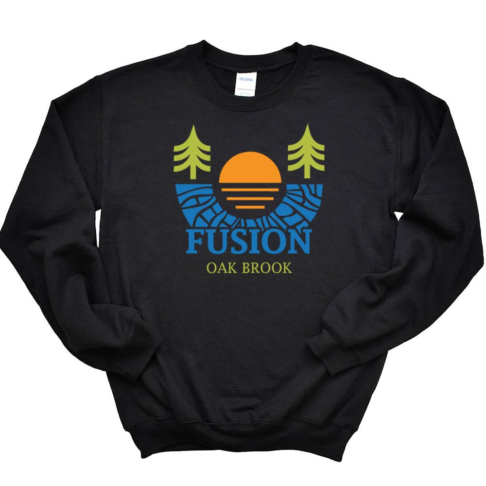 SUNSET SWEATSHIRT ~ FUSION ACADEMY OAK BROOK ~ youth & adult ~ classic unisex fit