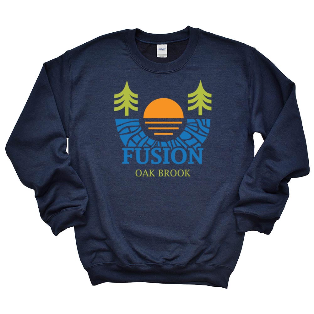 SUNSET SWEATSHIRT ~ FUSION ACADEMY OAK BROOK ~ youth & adult ~ classic unisex fit
