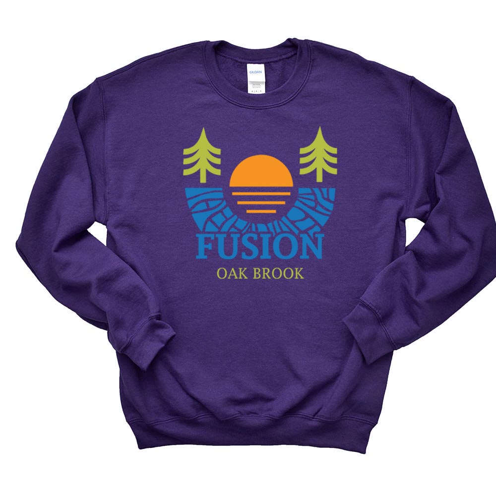 SUNSET SWEATSHIRT ~ FUSION ACADEMY OAK BROOK ~ youth & adult ~ classic unisex fit
