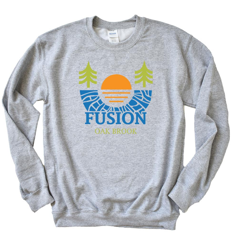 SUNSET SWEATSHIRT ~ FUSION ACADEMY OAK BROOK ~ youth & adult ~ classic unisex fit