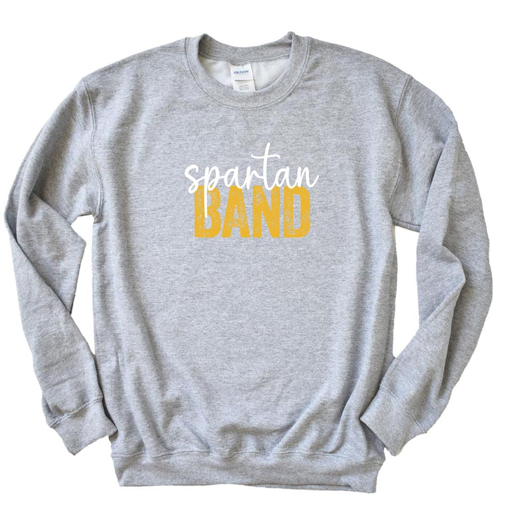 Spartan Band Script ~ Heavy Blend Crewneck Sweatshirt ~ Glenbrook North Band