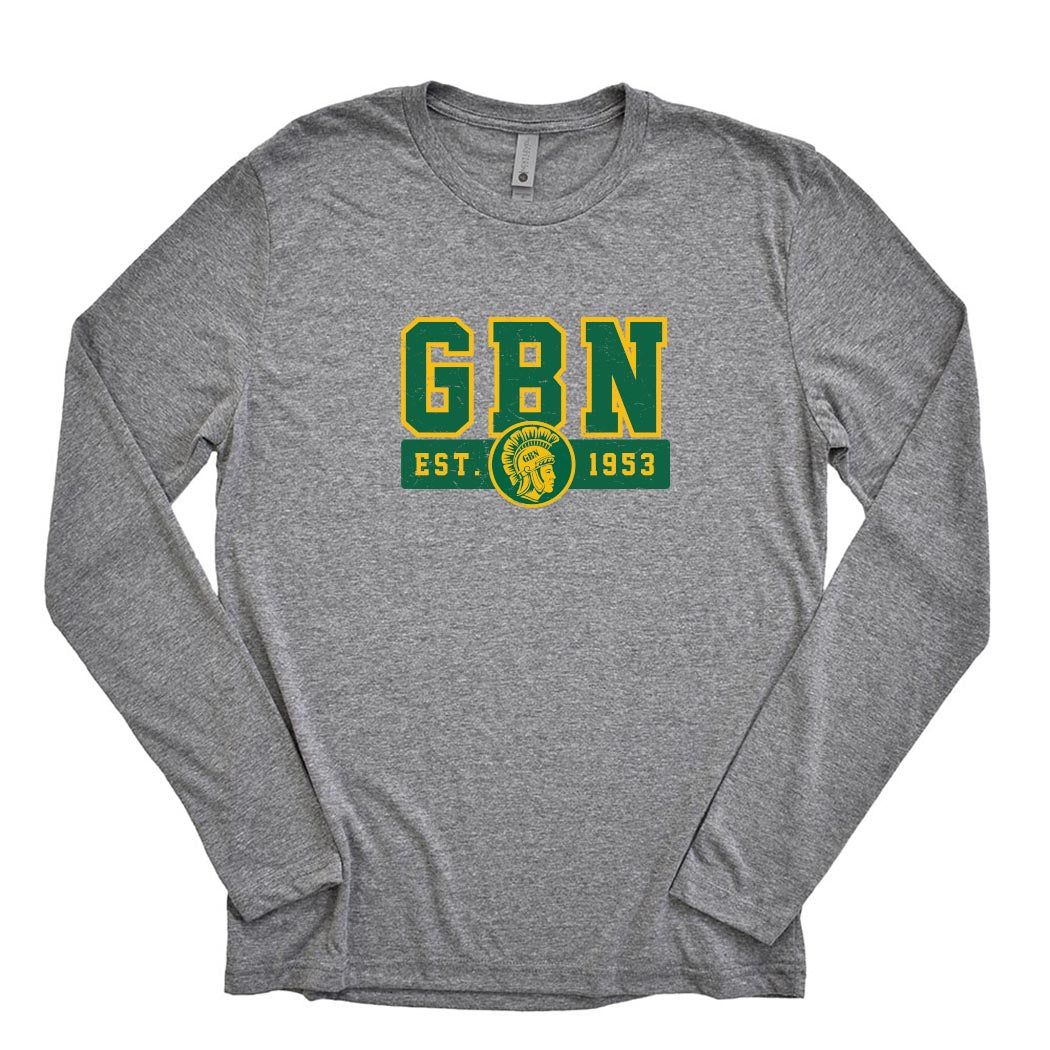 EST. GBN ~ Triblend Long Sleeve T-Shirt ~ Glenbrook North High School