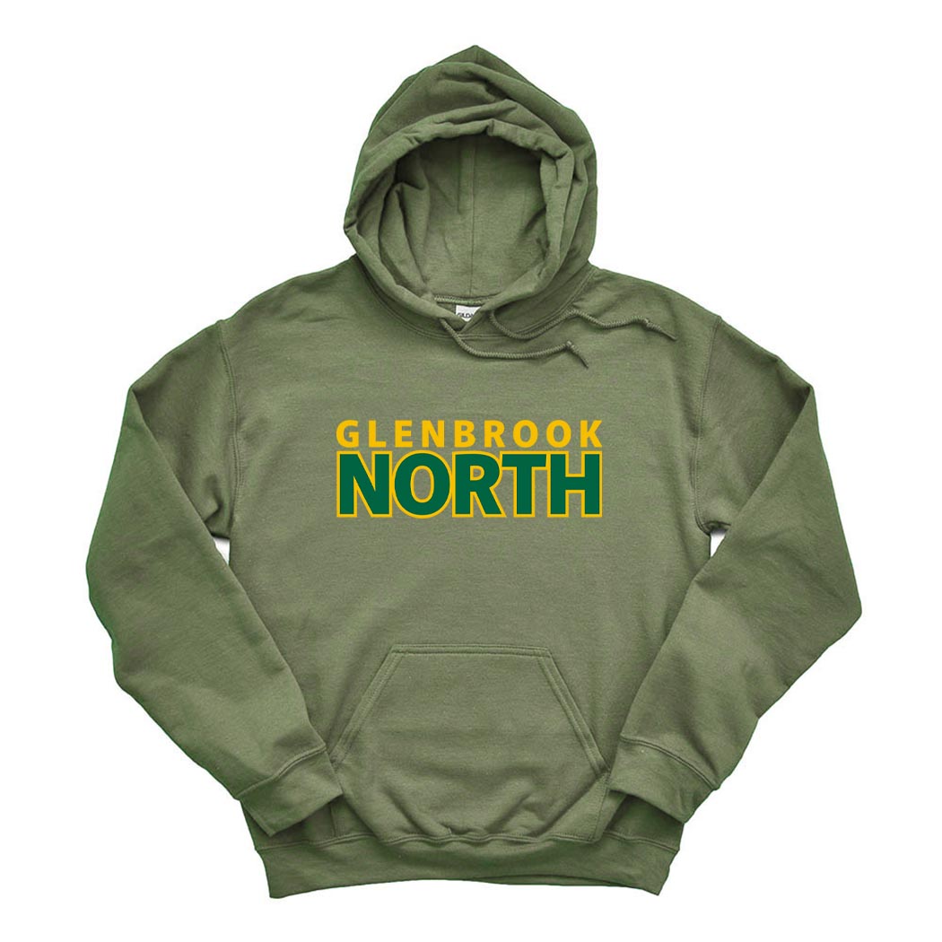 Stacked ~ Gildan Hoodie ~ Glenbrook North High School