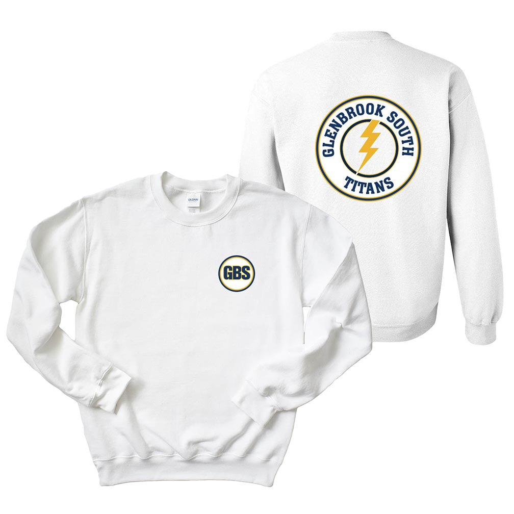 GBS Circle Bolt ~ Crewneck Sweatshirt ~ Glenbrook South High School Booster Club