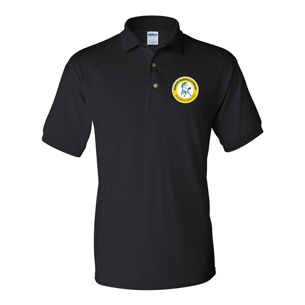 School Logo ~ 50/50 Polo ~ Gemini Middle School