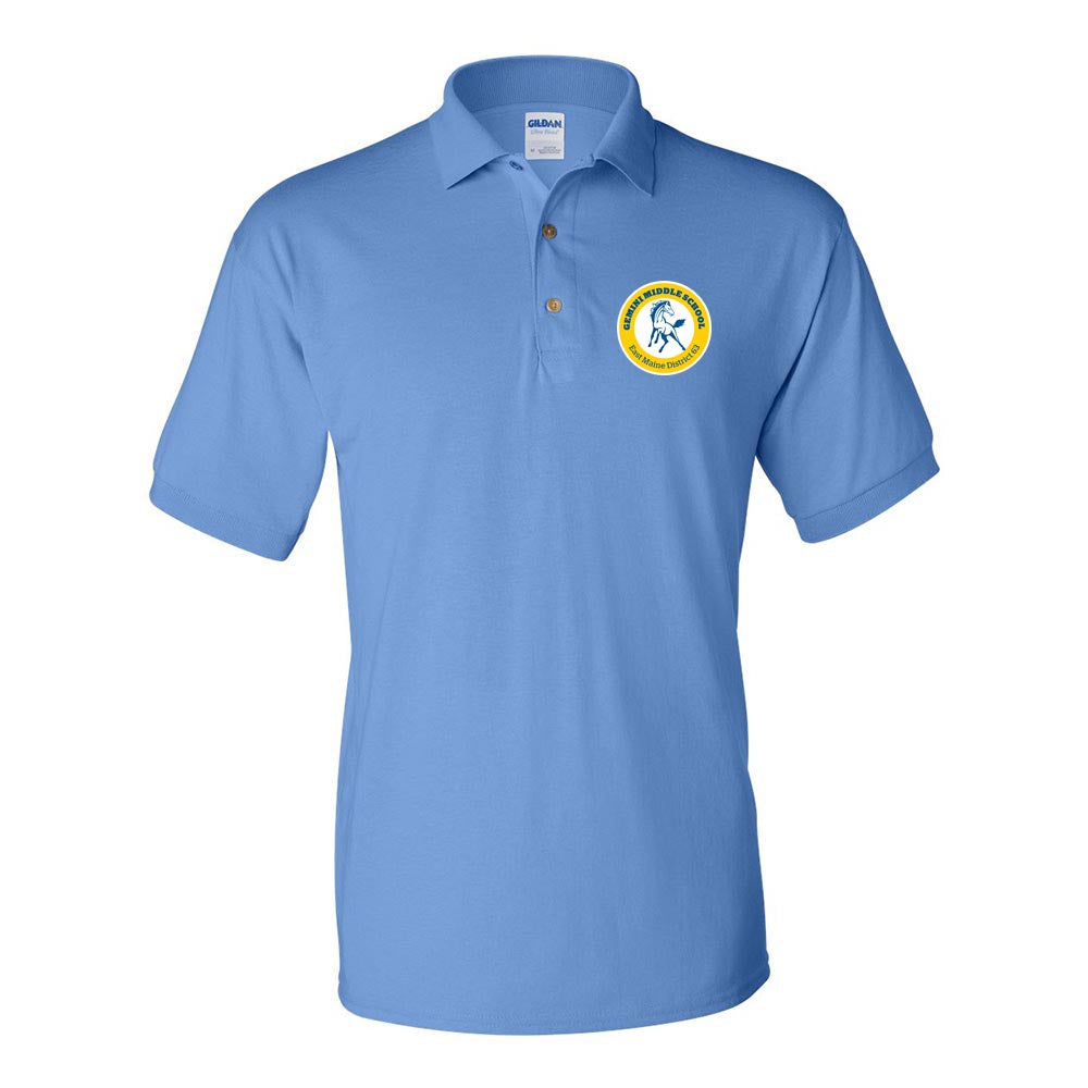 School Logo ~ 50/50 Polo ~ Gemini Middle School