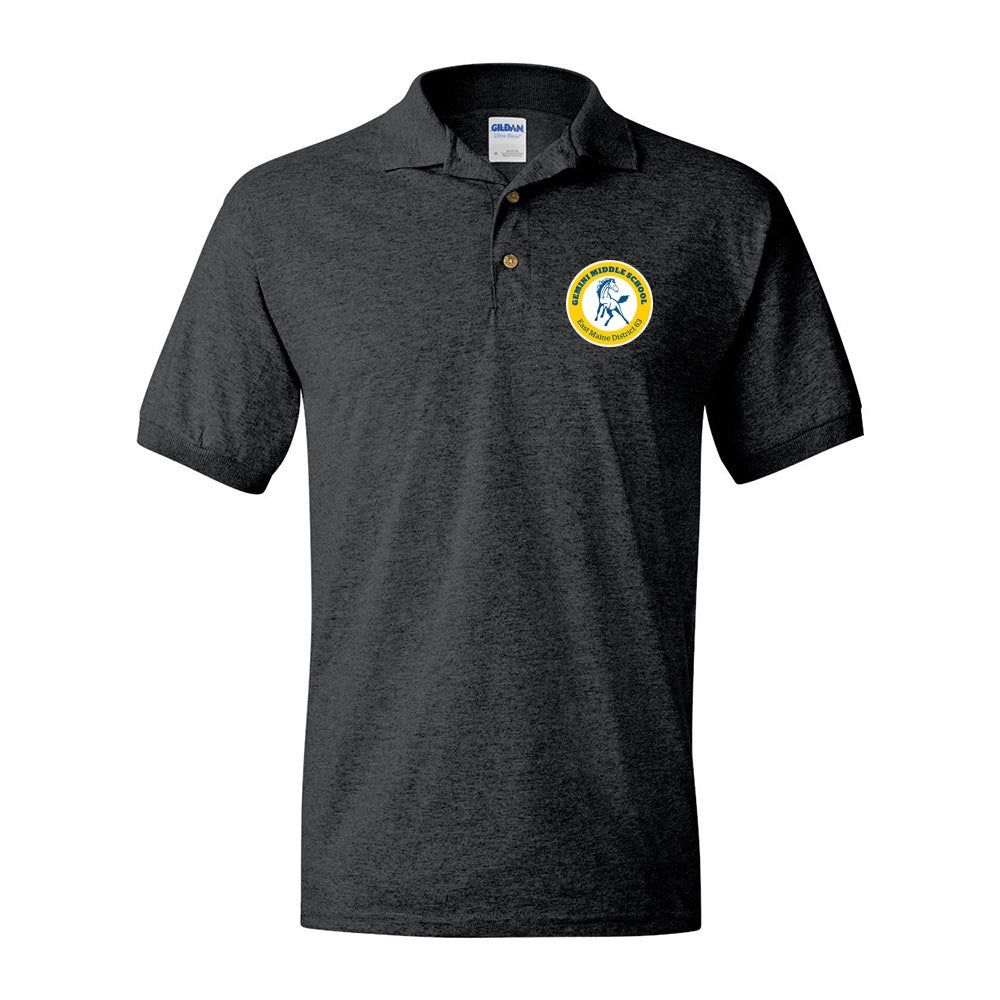 School Logo ~ 50/50 Polo ~ Gemini Middle School