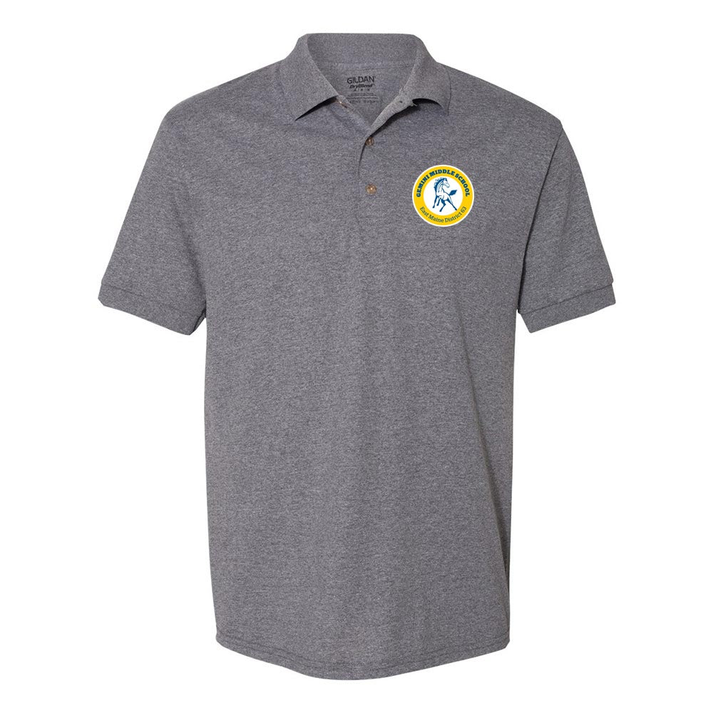 School Logo ~ 50/50 Polo ~ Gemini Middle School