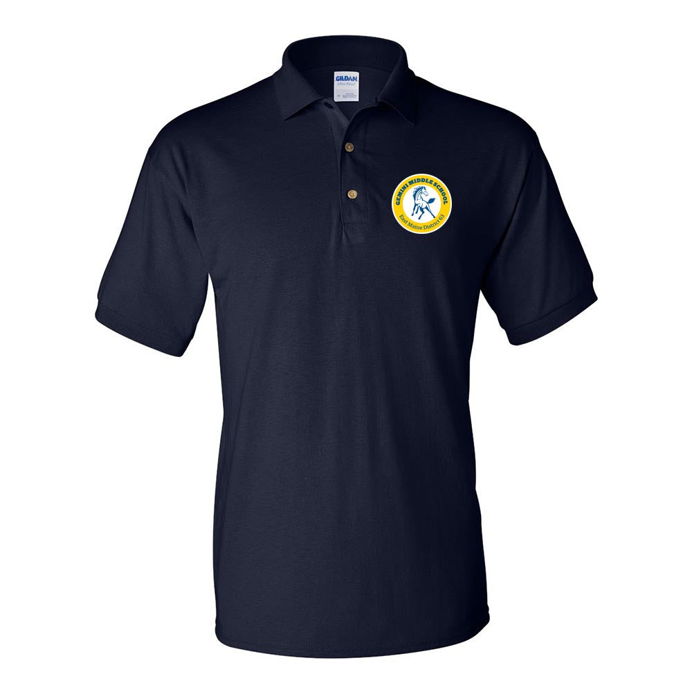 School Logo ~ 50/50 Polo ~ Gemini Middle School
