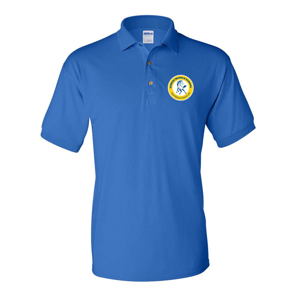 School Logo ~ 50/50 Polo ~ Gemini Middle School